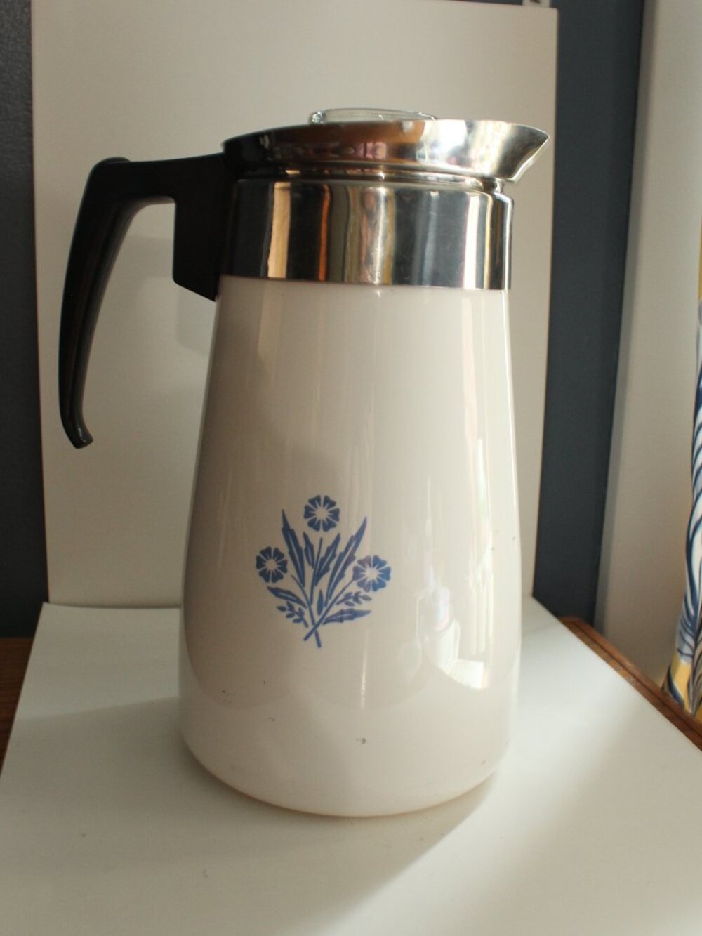 Corningware Blue Cornflower Coffee pot Percolator 9 Cup